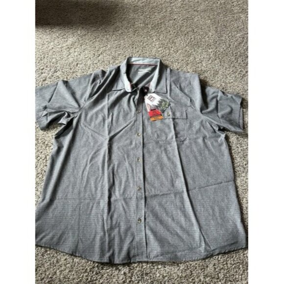 Avalanche Mens Relaxed Fit Breathable Fabric Short Sleeve Button up Size XXL - Picture 1 of 13